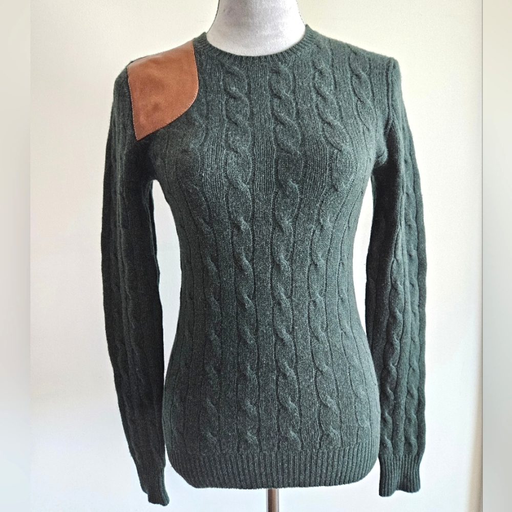 RLBL Green Cable Knit Sweater